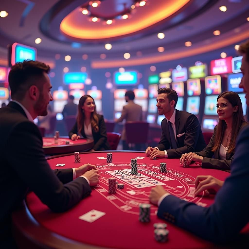 Bàn baccarat và blackjack live casino trực tuyến tại KG88